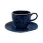 Imagem de Xícara de Café 75ml com Pires Ryo Safira Azul Marinho Porcelana 092430 - Oxford