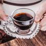 Imagem de Xícara de Café com Pires de Coração Cristal 80ml