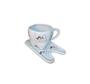 Imagem de xicara de cafe com pires em Formato de dente de Porcelana