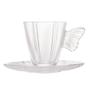 Imagem de Xícara de Café de Vidro com Pires Butterfly 80ml Wolff