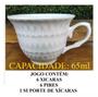Imagem de Xicara De Cafe Porcelana Branca Suporte P/ Cantinho Do Cafe