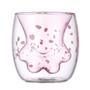 Imagem de Xícara de café Wokex Cat Claw Creative Glass de dupla camada rosa