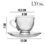 Imagem de Xícara de Chá Café com Pires Cristal Ecológico New Butterfly Flores Borboletas 180ml Lyor