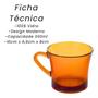 Imagem de Xícara De Vidro Âmbar Com 6 Peças 200Ml
