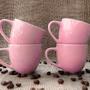 Imagem de Xícara em Porcelana Rosa 95ml Jogo de Chá e Café