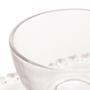 Imagem de Xicara para Chá com Pires de Cristal de Chumbo Coração 170ml Lyor