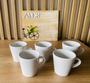 Imagem de Xicara Porcelana 120ml Café Chá Canecas Branca Kit com 5 Peças
