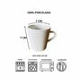 Imagem de Xicara Porcelana 120ml Café Chá Canecas Branca Kit com 6 Peças