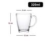 Imagem de Xícara Vidro Grosso Transparente 320 ml Café Leite Chá