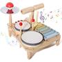 Imagem de Xilofone de Madeira Montessori para Crianças - Conjunto de Bateria Musical