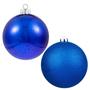 Imagem de XmasExp Ornamentos de Bola de Natal Gigante Azul Shatterproof Plástico Decorativo Pendurado Mercury Ball Ornamentos de Árvore de Natal para Decorações de Festa de Natal (Azul Marinho, 6.0 "(2pcs))