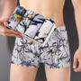 Imagem de XXL 3XL 4XL Boxers Masculinos Macios E Respiráveis Com Estampa 4 Pacotes De Roupa Íntima Esportiva