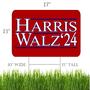 Imagem de Yard Sign Kamala Harris Tim Walz 2024 Presidente Democrata