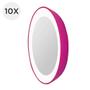 Imagem de Zadro Compact 10X Ampliação LED Iluminado Ventosa Montagem Beleza Espelho de Maquiagem, Rosa