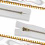 Imagem de Zíper de Metal Fixo Branco 18 cm - Com 10 Unidades - BRX