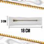 Imagem de Zíper de Metal Fixo Branco 18 cm - Com 10 Unidades - BRX