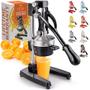 Imagem de Zulay Professional Citrus Juicer - Prensa Cítrica Manual e Espremedor de Laranja - Espremedor de Limão de Metal - Espremedor de Laranja Manual de Qualidade Premium e Suporte de Imprensa de Espremedor de Laranja Manual de Limão, Preto