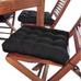 Imagem miniatura de Kit 4 Almofadas Decorativa Futon Assento De Cadeira Sofa Pallet Banco Preto Cheia Confortavel Macio C/ Fitas De Amarrar 40x40CM
