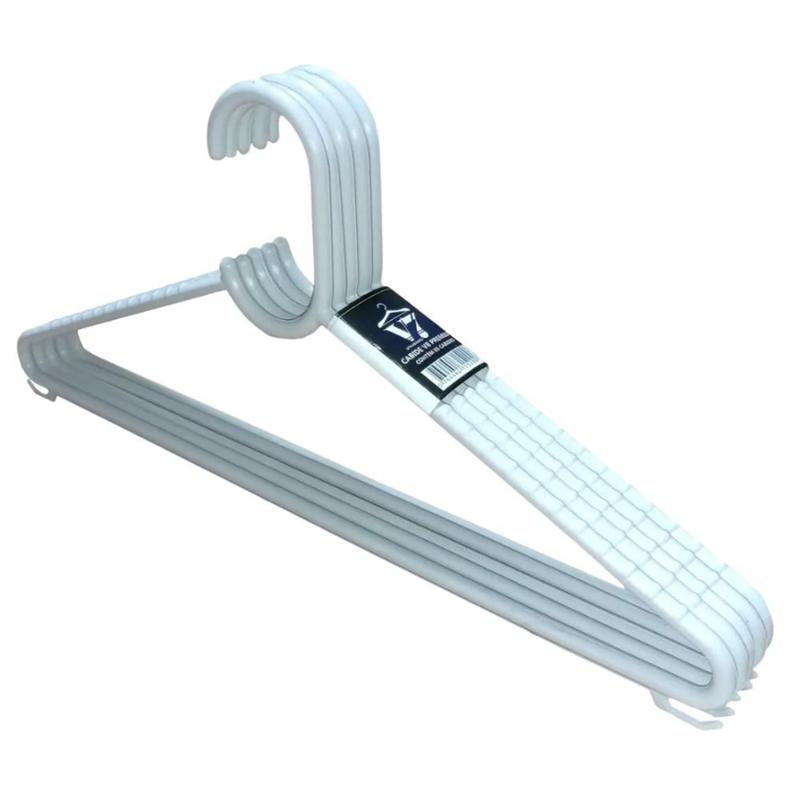 10 Cabide Roupa Adulto Branco V8 Premium - V7 UTILIDADES - Cabide de ...