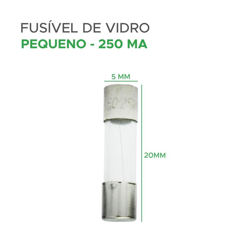 100x Fus vel De Vidro 5x20 Pequeno Kit Com 100 Pe as 250ma GREEN 100x Fus vel De Vidro 5x20 Pequeno Kit Com 100 Pe as 250ma GREEN