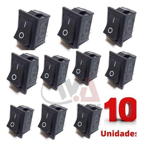 10Un Botão Interruptor Quadrado Liga e Desliga Mini Tic Tac Universal ...