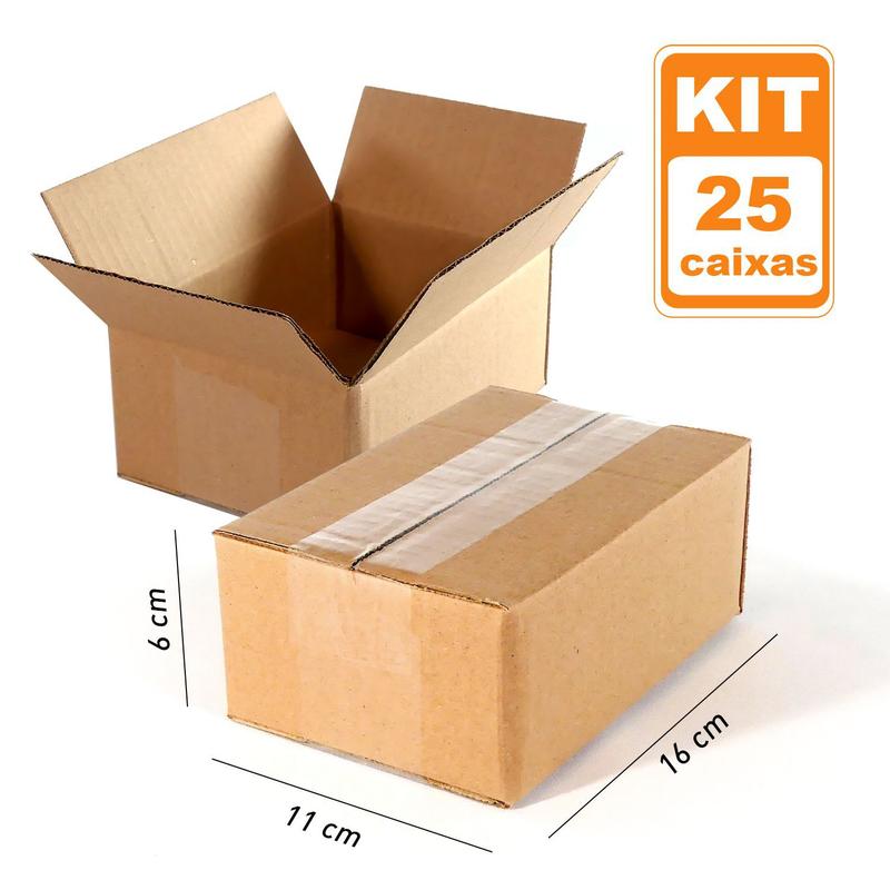 25 Caixas Pequenas de Papelão para embalagem 16x11x6 - PicPac - Caixas ...