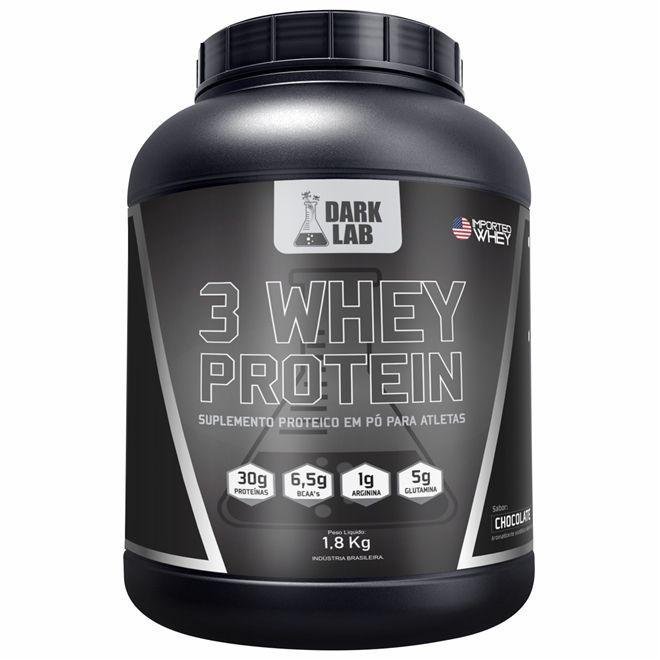 3 Whey Protein 1.8kg Dark Lab - Massa Muscular - Magazine Luiza