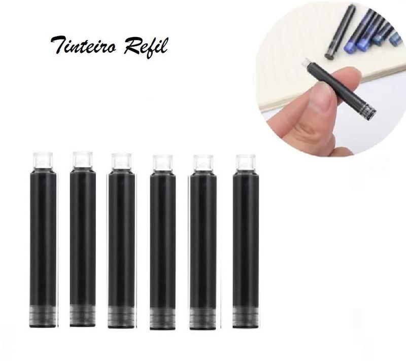 6 Caneta Recarga Refil Caneta Tinteiro Cartucho Carga - CIS - Caneta ...