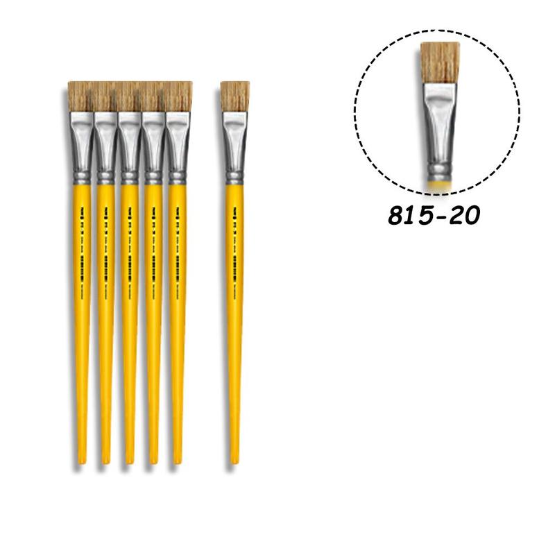 6 Pincel Tigre 815-20 Chato Cerda Natural - Pincéis para Pintura ...