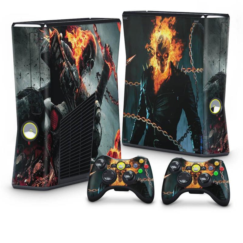 Ghost Rider Xbox Adesivo Compatível Xbox 360 Slim Skin - Ghost Rider - Motoqueiro ...