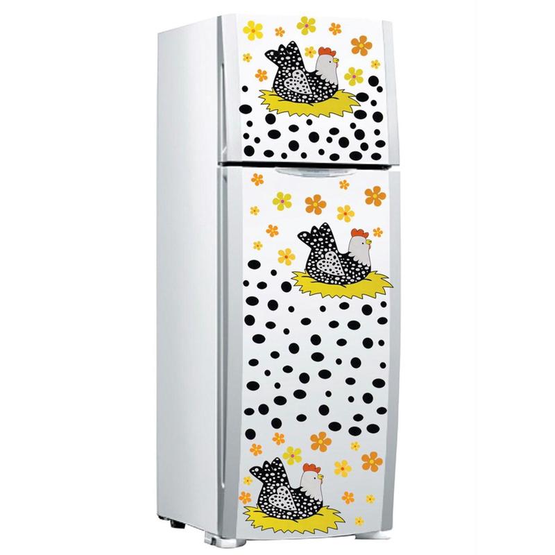 Adesivo Decorativo para Geladeira, Móveis ou Paredes Tema Galinha ...