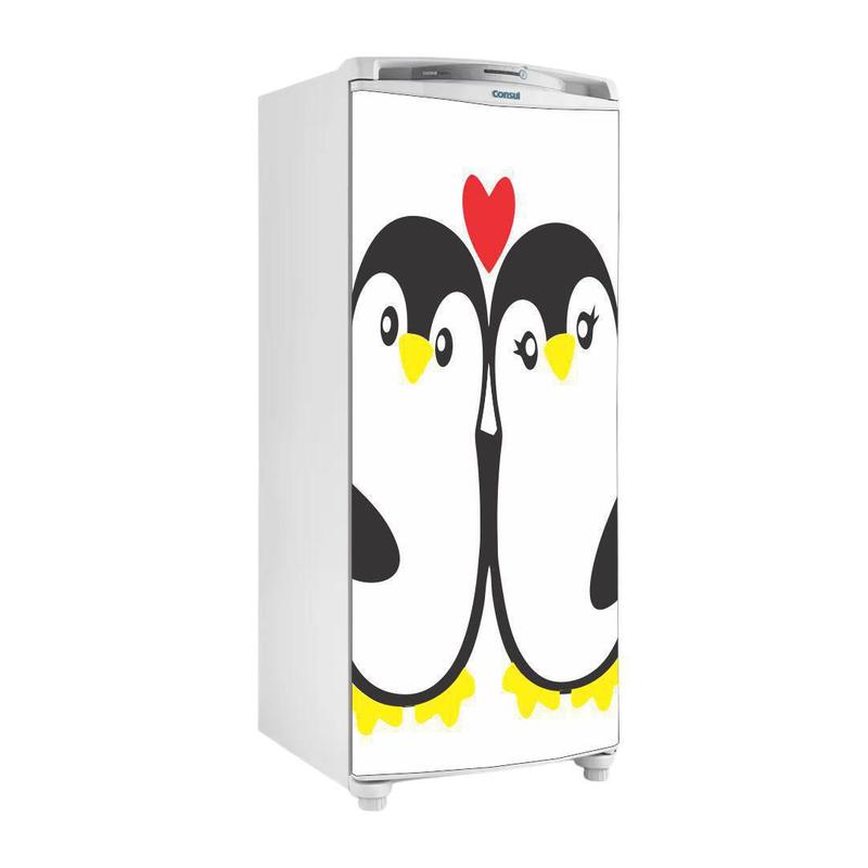 Adesivo Para Geladeira Pinguim Casal Coração 148x65cm - Geladeiras Mais ...