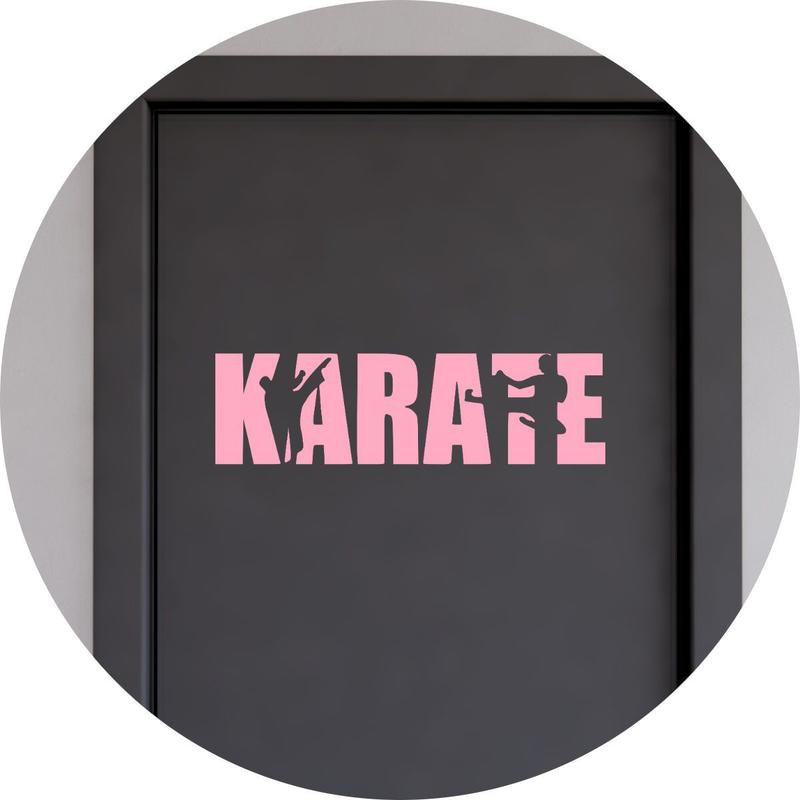 Adesivo In Vinile Karate Kick – Decalcomania Per Auto – Arti Marziali Shotokan Kempo 04038