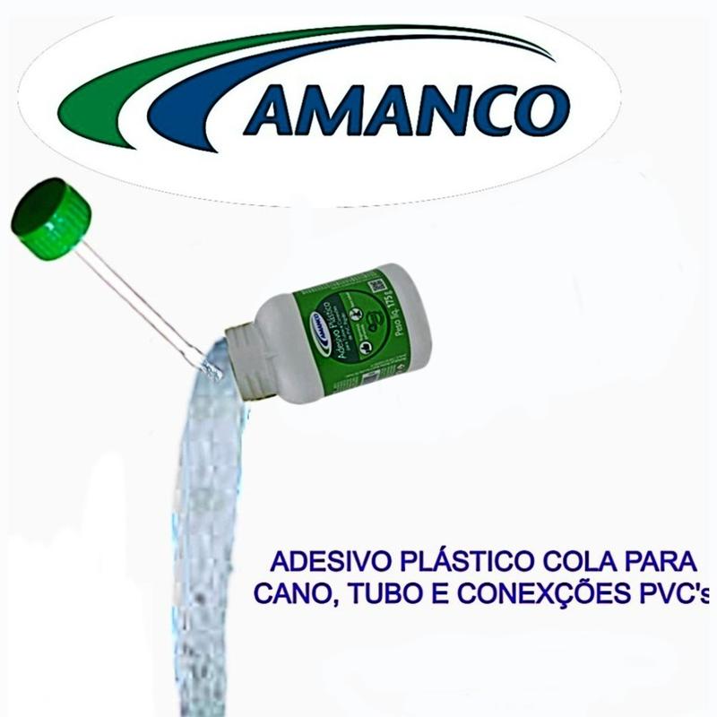 Adesivo Plastico Cola Para Cano e Tubo pvc Amanco 175g - Cola PVC ...