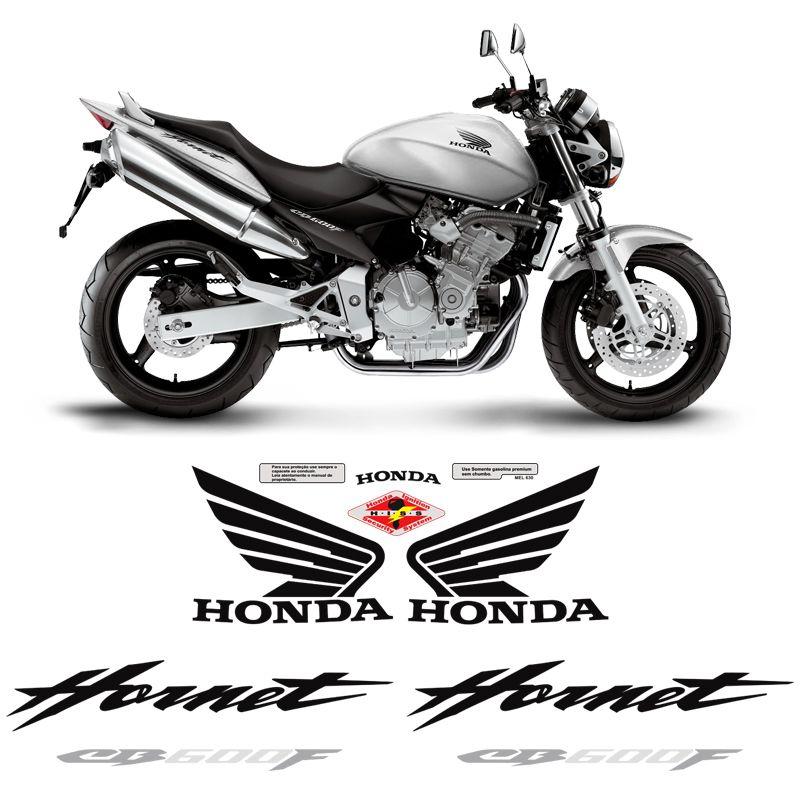 Adesivos Moto Honda Cb600f Hornet Faixa Tanque Preto/Branco - SPORTINOX ...