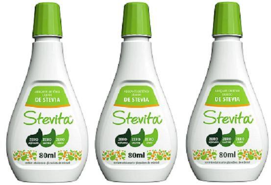 Adoçante Líquido Stevita STEVIA 80mL 3 Unidades - Steviafarma ...
