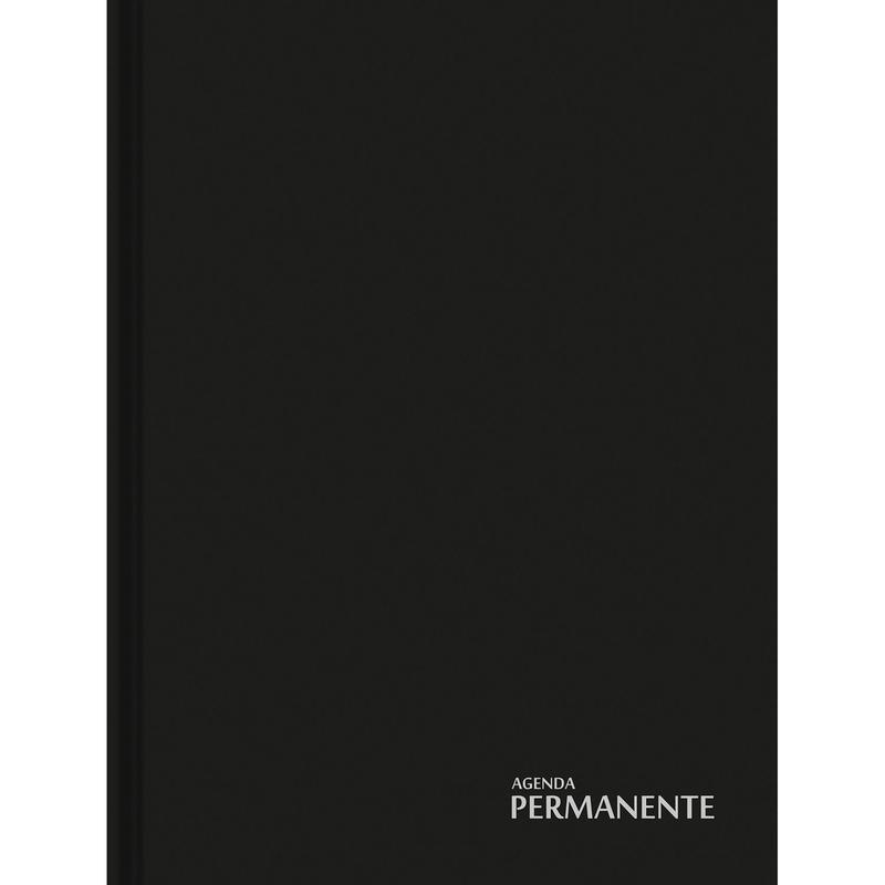 Agenda Permanente Preta com Horários Capa Dura Costurada - SD - Agendas ...
