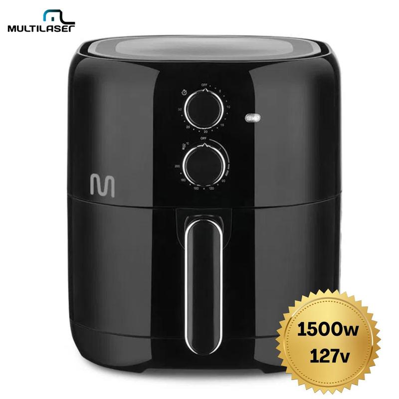 Air Fryer Fritadeira Elétrica 4,2 Litros 1500W 127V Preta Multilaser