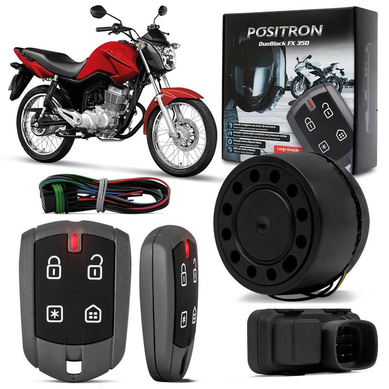 Alarme Moto Pósitron Duoblock Fx 350 G8 Universal Função Presença ...