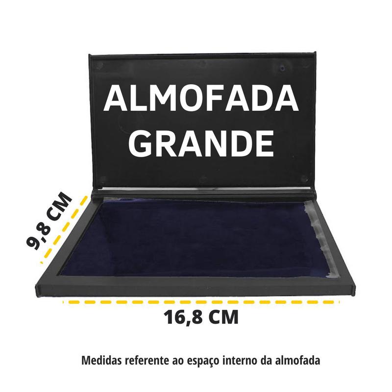 Almofada de Carimbo Grande N4 Azul 16,8 x 9,8cm - Radex - Almofada ...