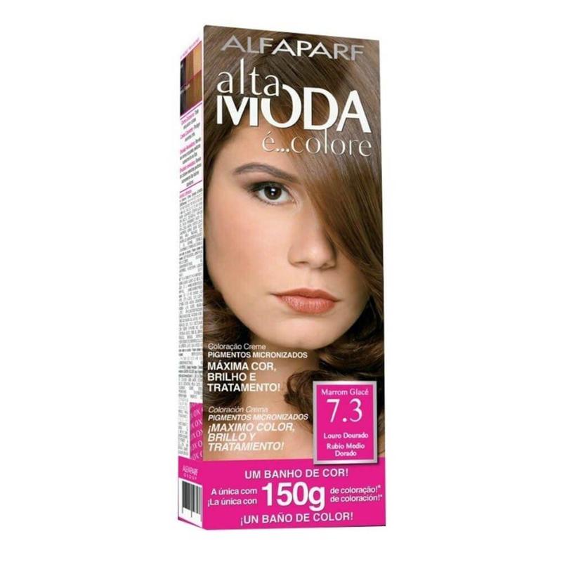 Alta Moda Tinta 7.3 Marrom Glacê 150g - Tinta de Cabelo - Magazine Luiza