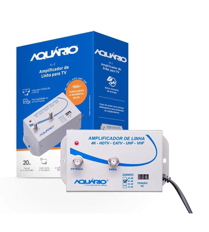 Amplificador de linha 25db aquario - Amplificador de Linha - Magazine Luiza