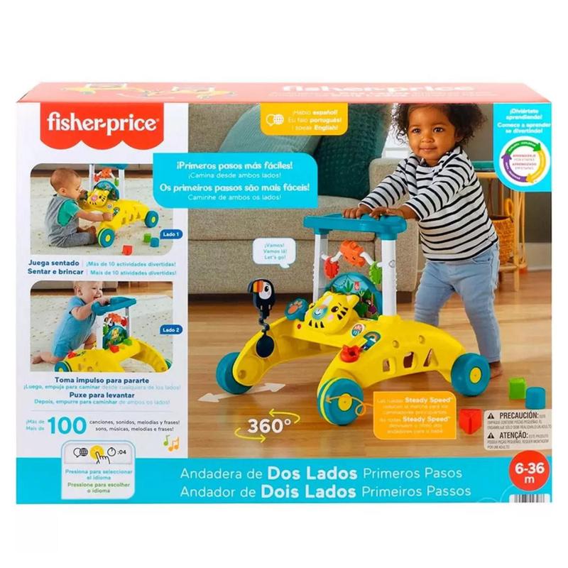 Andador Infantil de Dois Lados - Primeiros Passos - Tigre - Fisher ...
