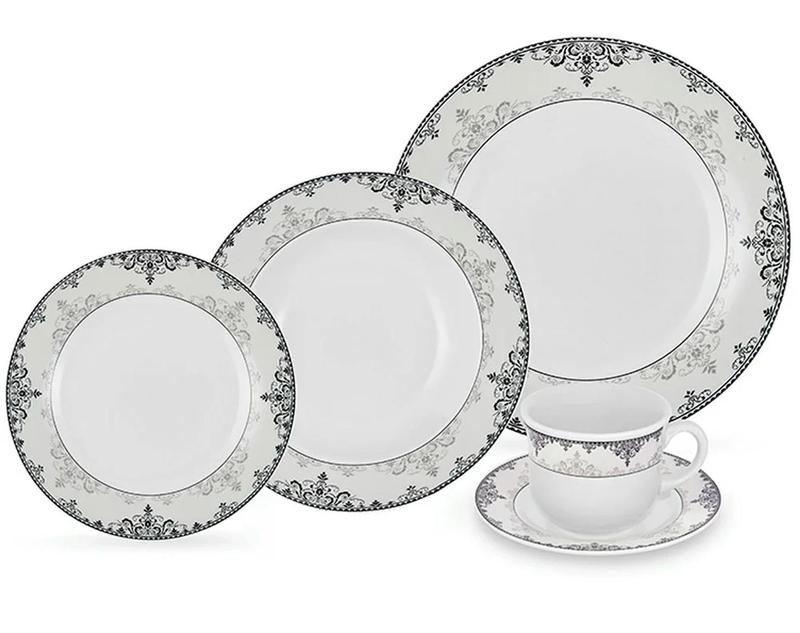 Aparelho De Jantar Chá Porcelana Louça Jantar 20 Peças - ETILUX ...