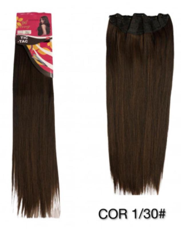 Aplique Extensão Tic-Tac Idêntico ao Cabelo Humano 70 cm Liso - Weng ...