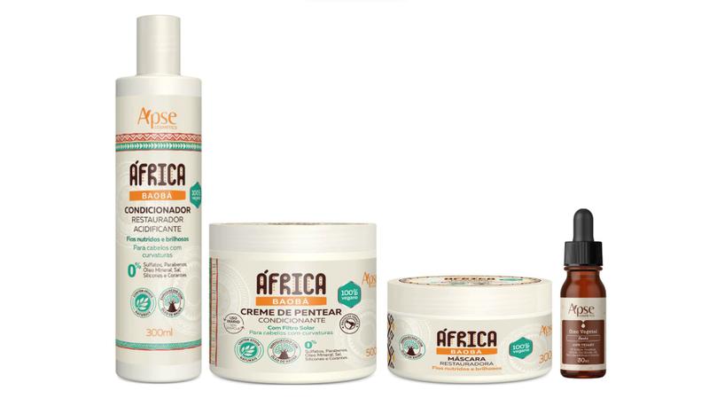 Apse África Baobá Condicionador e Creme de Pentear e Máscara e Óleo ...