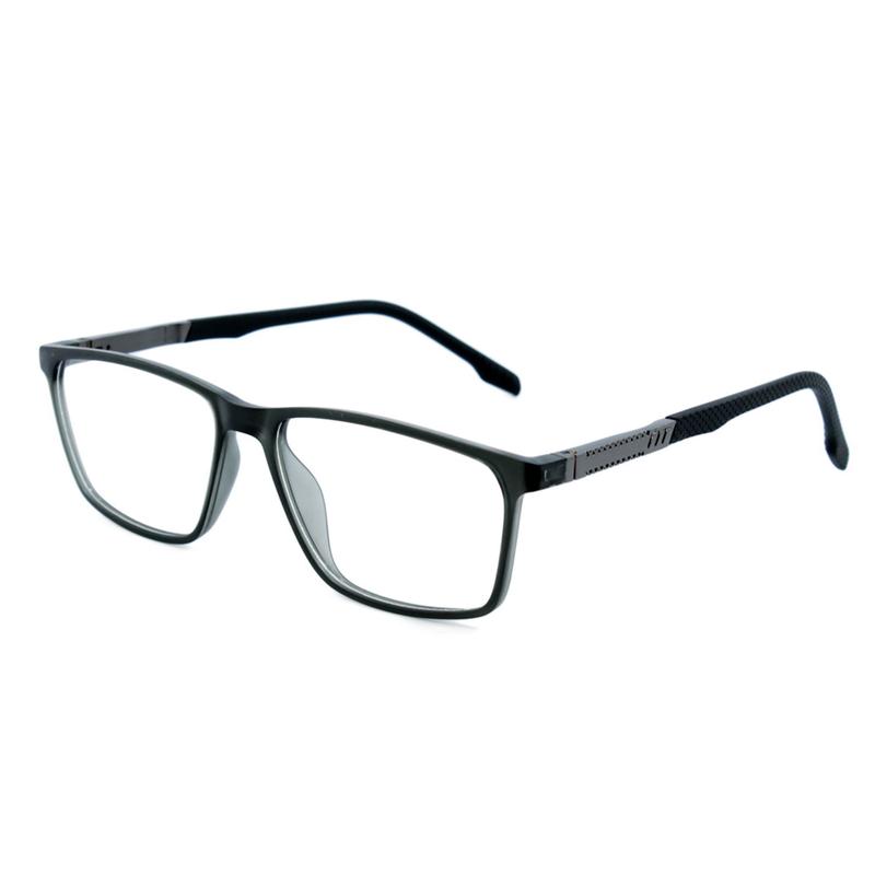 Armação Masculina Para Grau Quadrada Preta Lentes Bloqueio Luz Azul ...