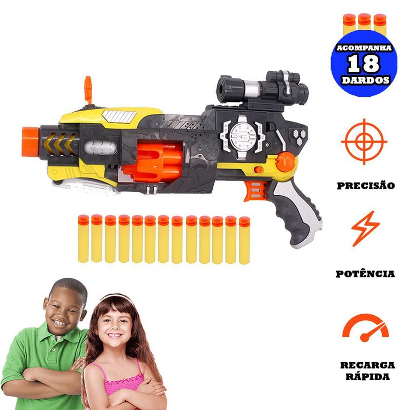 Arminha de Brinquedo 18 dardos Nerf Pro Thunder Ultra Mira - Wellmix ...