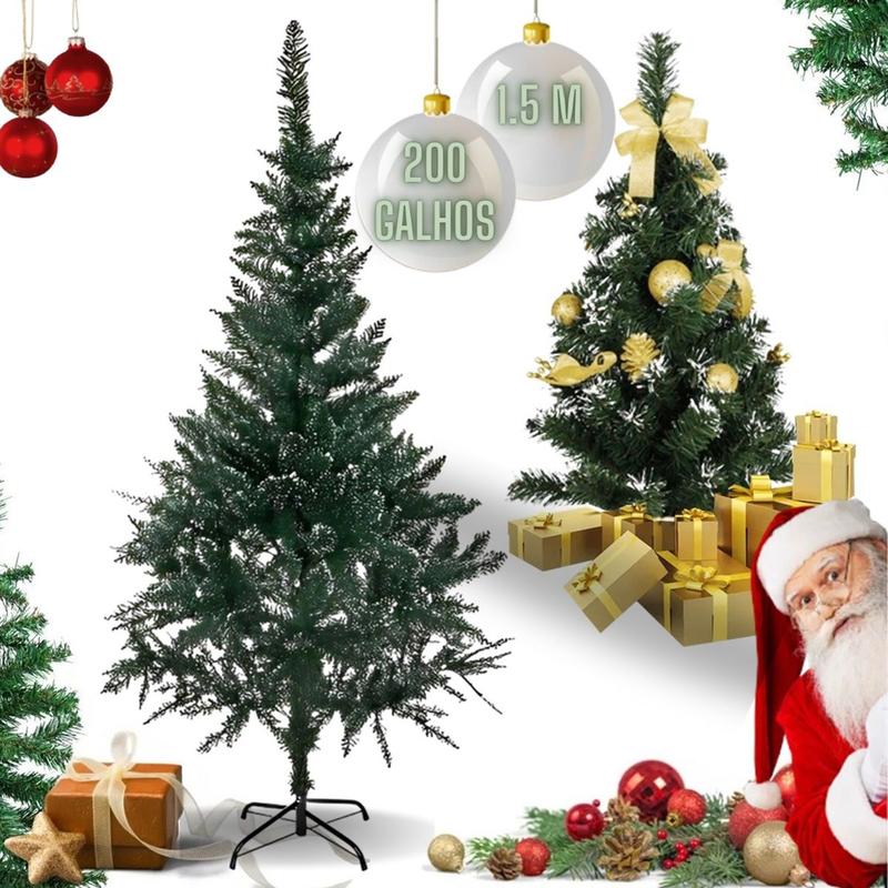 Árvore De Natal Grande 1.50cm Com 200 Galhos Luxo Nevada - Pinheiro ...