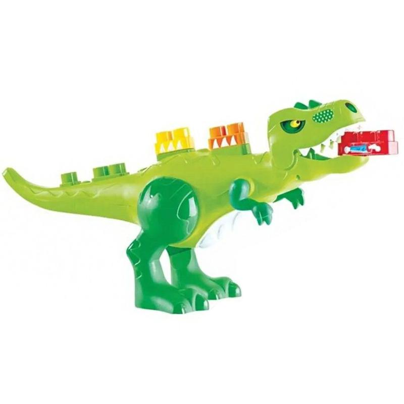 M Molto Dino Costruzioni 30 Pezzi - Dinosauro Elettronico Con Suoni Che Mangia I Blocchi, Gioco Educativo Per Bambini